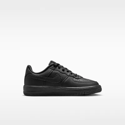 Nike Force 1 Low Black (PS) alacsony szárú sneaker – termékfotó, oldalnézet