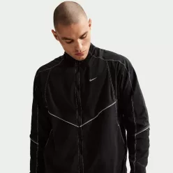 Nike Men's Dri-Fit Retro Running Track Jacket Black – termékfotó, oldalnézet
