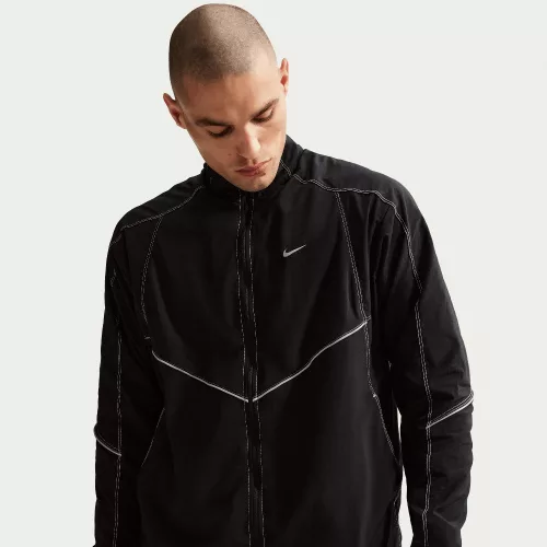 Nike Men's Dri-Fit Retro Running Track Jacket Black – termékfotó, oldalnézet