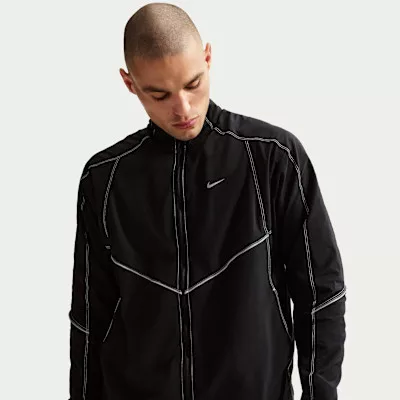 Nike Men's Dri-Fit Retro Running Track Jacket Black – termékfotó, oldalnézet