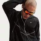 Nike Men's Dri-Fit Retro Running Track Jacket Black – termékfotó, oldalnézet