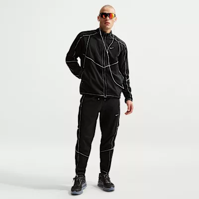Nike Men's Dri-Fit Retro Running Track Jacket Black – termékfotó, oldalnézet