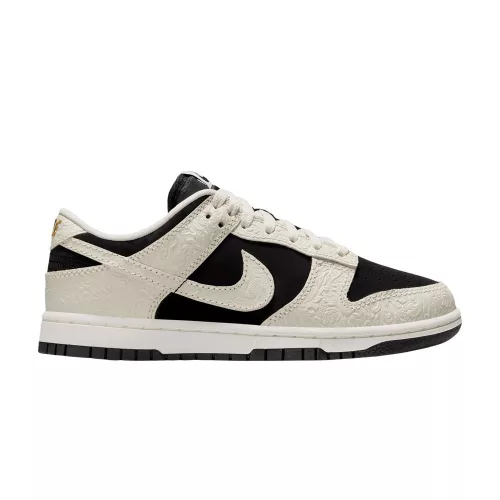 Nike Dunk Low Embossed Black Sail alacsony szárú sneaker – termékfotó, oldalnézet
