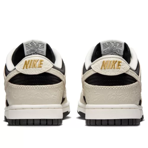 Nike Dunk Low Embossed Black Sail alacsony szárú sneaker – termékfotó, oldalnézet
