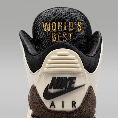 Jordan 3 Retro World's Best Dad magas szárú sneaker – termékfotó, oldalnézet
