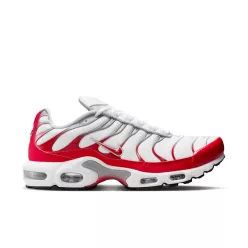 Nike Air Max Plus White University Red alacsony szárú sneaker – termékfotó, oldalnézet