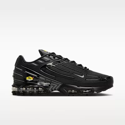 Nike Air Max Plus 3 Black Smoke Grey sneaker – termékfotó, oldalnézet