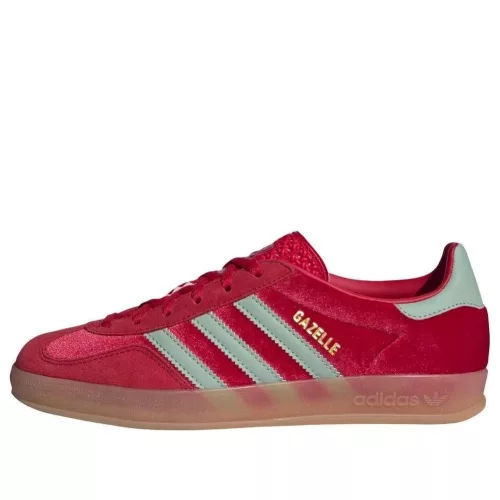 adidas Gazelle Indoor Better Scarlet Hazy Green (Women's) alacsony szárú sneaker – termékfotó, oldalnézet