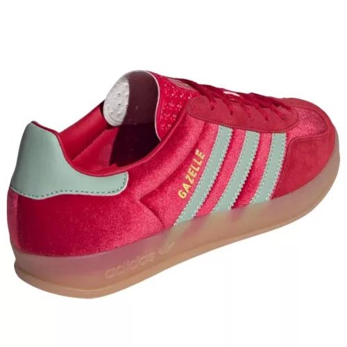 adidas Gazelle Indoor Better Scarlet Hazy Green (Women's) alacsony szárú sneaker – termékfotó, oldalnézet