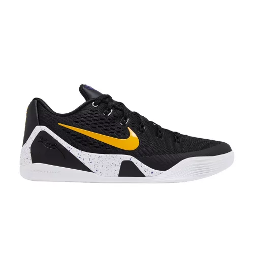 Nike Kobe 9 EM Low Protro TB Black University Gold alacsony szárú sneaker – termékfotó, oldalnézet