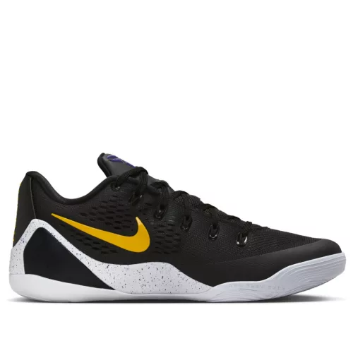 Nike Kobe 9 EM Low Protro TB Black University Gold alacsony szárú sneaker – termékfotó, oldalnézet