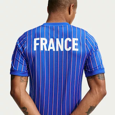 Nike x Jacquemus x France Pre Match Jersey Blue Stripe uniszex póló kék