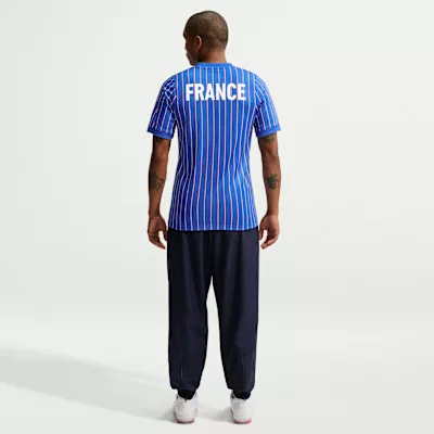 Nike x Jacquemus x France Pre Match Jersey Blue Stripe uniszex póló kék