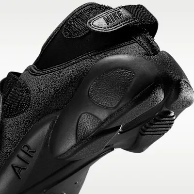 Nike Air Rift Triple Black Satin (Women's) alacsony szárú sneaker – termékfotó, oldalnézet
