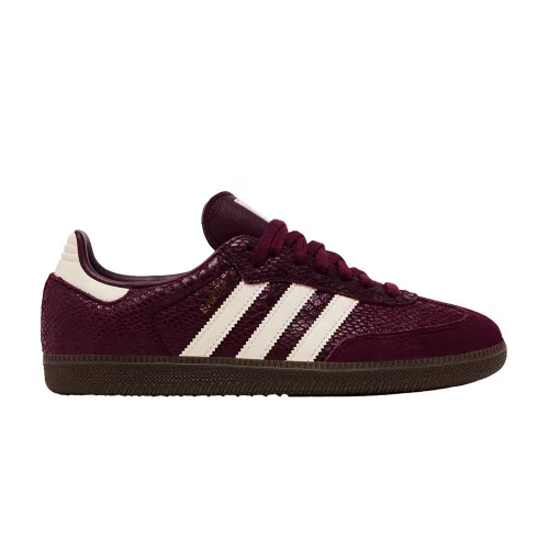 adidas Samba OG Snakeskin Maroon Cream White (Women's) alacsony szárú sneaker – termékfotó, oldalnézet