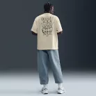 Nike Solo Swoosh Men's T-Shirt Light Khaki – termékfotó, oldalnézet