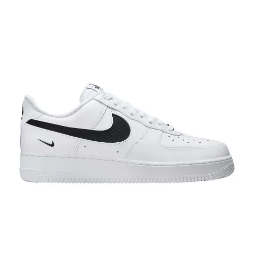Nike Air Force 1 Low SE Nylon Swoosh White Black alacsony szárú sneaker – termékfotó, oldalnézet