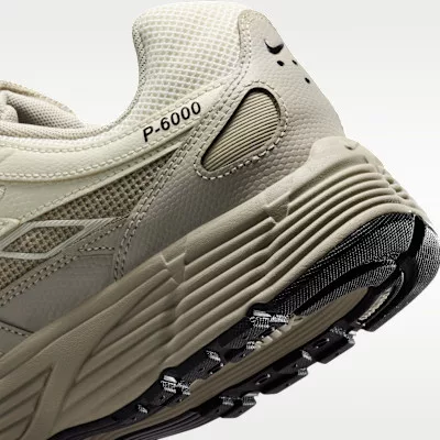 Nike P-6000 Premium 'Coconut Mild Black Beach' alacsony szárú sneaker – termékfotó, oldalnézet