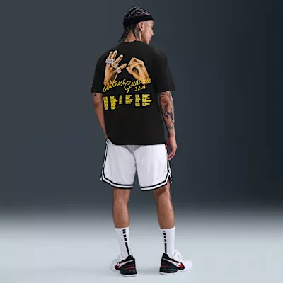 LeBron "Uncharted" Men's Max90 Basketball T-Shirt Black – termékfotó, oldalnézet