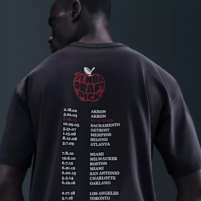 LeBron 'Best In Class' Men's Basketball T-Shirt Off-Noir – termékfotó, oldalnézet