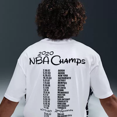 LeBron 'Bubble Boy' Men's Basketball T-Shirt White – termékfotó, oldalnézet