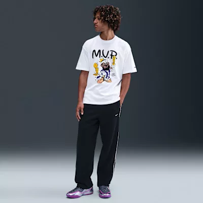 LeBron 'Bubble Boy' Men's Basketball T-Shirt White – termékfotó, oldalnézet