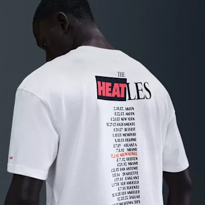 LeBron 'Heat Wave' Men's Basketball T-shirt White – termékfotó, oldalnézet