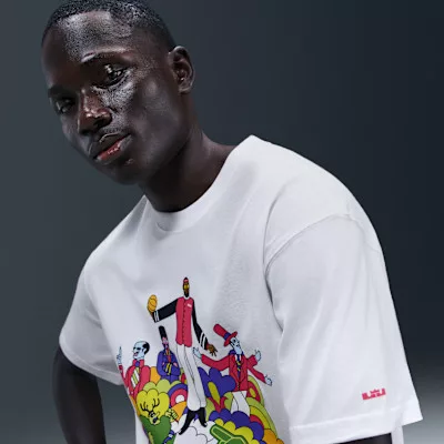 LeBron 'Heat Wave' Men's Basketball T-shirt White – termékfotó, oldalnézet
