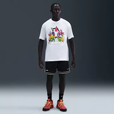 LeBron 'Heat Wave' Men's Basketball T-shirt White – termékfotó, oldalnézet