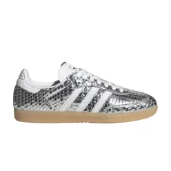 adidas Samba Patent Snakeskin Silver Metallic (Women's) alacsony szárú sneaker – termékfotó, oldalnézet