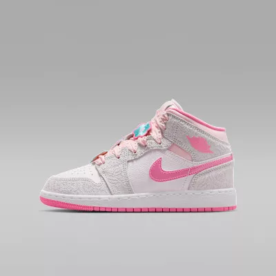 Jordan 1 Mid ALT SE Spring Flowers (GS) közepes szárú sneaker – termékfotó, oldalnézet