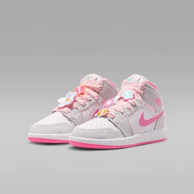 Jordan 1 Mid ALT SE Spring Flowers (GS) közepes szárú sneaker – termékfotó, oldalnézet