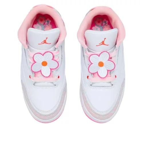 Jordan 3 Retro Spring Flowers (GS) alacsony szárú sneaker – termékfotó, oldalnézet
