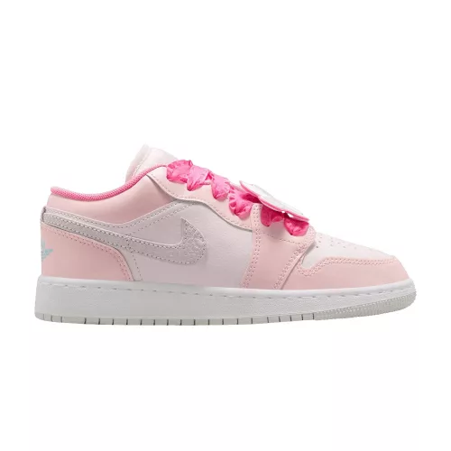 Air Jordan 1 Low SE Pink Bloom (GS) gyerek alacsony szárú utcai sneaker rózsaszín