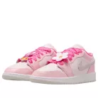 Air Jordan 1 Low SE Pink Bloom (GS) gyerek alacsony szárú utcai sneaker rózsaszín