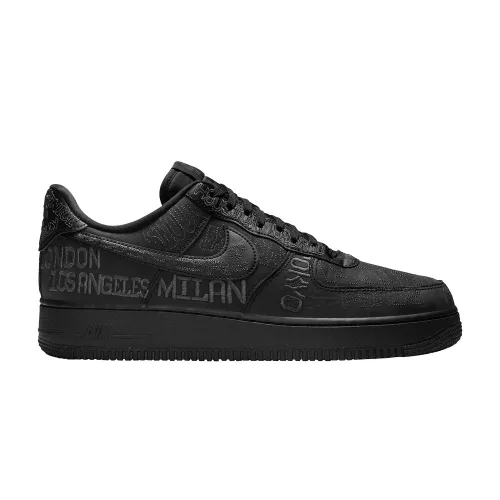 Nike Air Force 1 Low World Tour Black alacsony szárú sneaker – termékfotó, oldalnézet