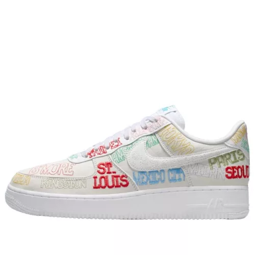 Nike Air Force 1 Low World Tour White alacsony szárú sneaker – termékfotó, oldalnézet