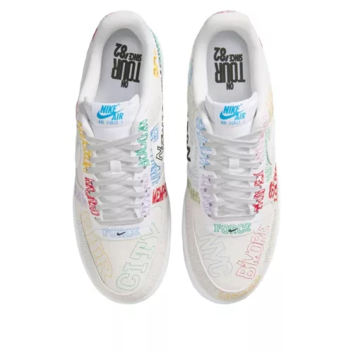 Nike Air Force 1 Low World Tour White alacsony szárú sneaker – termékfotó, oldalnézet