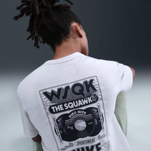 Nike x Stranger Things Men's T-Shirt Birch Heather – termékfotó, oldalnézet