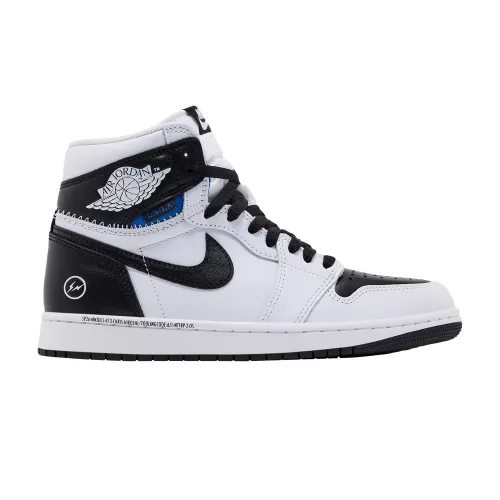 Jordan 1 Retro High OG SP Fragment x Union LA White Black magas szárú sneaker – termékfotó, oldalnézet