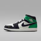 Air Jordan 1 Mid SE Lucky Green férfi közepes szárú utcai sneaker fehér zöld sárga fekete