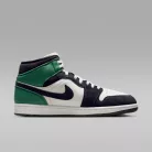 Air Jordan 1 Mid SE Lucky Green férfi közepes szárú utcai sneaker fehér zöld sárga fekete