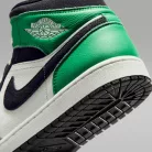 Air Jordan 1 Mid SE Lucky Green férfi közepes szárú utcai sneaker fehér zöld sárga fekete