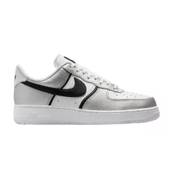 Nike Air Force 1 Low '07 LV8 Metallic Silver White Black alacsony szárú sneaker – termékfotó, oldalnézet