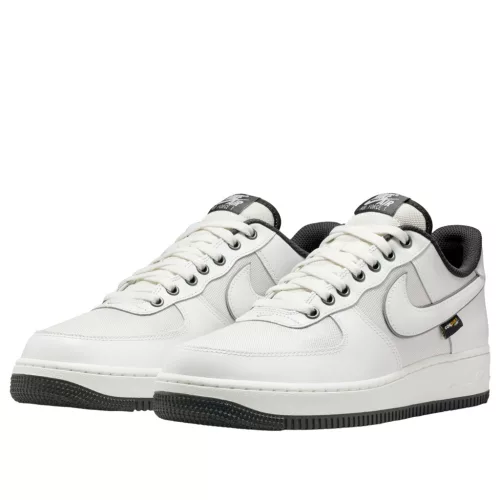 Nike Air Force 1 Low '07 LV8 Summit White Dark Smoke Grey Cordura alacsony szárú sneaker – termékfotó, oldalnézet