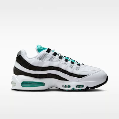 Nike Air Max 95 OG 'Black Border' 2025 férfi alacsony szárú utcai sneaker fehér fekete ezüst zöld