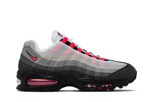 Nike Air Max 95 OG Big Bubble Solar Red 2.0 férfi alacsony szárú utcai sneaker fekete