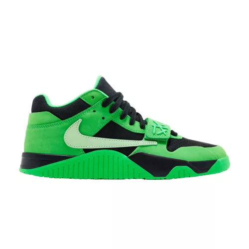 Jordan CJ1 T-Rexx Travis Scott Green Spark sneaker – termékfotó, oldalnézet
