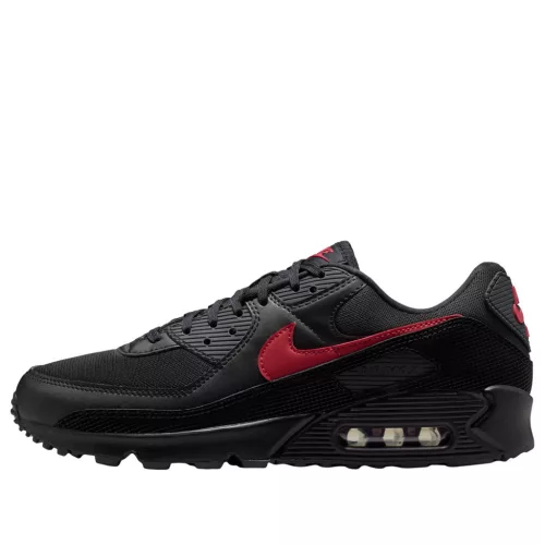 Nike Air Max 90 Black Tough Red férfi alacsony szárú utcai sneaker fekete piros