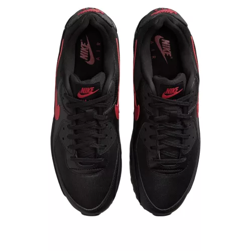 Nike Air Max 90 Black Tough Red férfi alacsony szárú utcai sneaker fekete piros